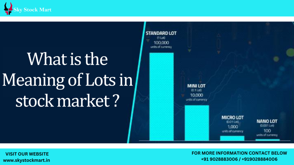 What is the Meaning of Lots in stock market ?